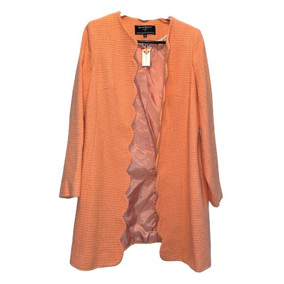 Anthropologie x Helen Berman Tangerine Dream Tweed Jacket size 10 NEW - Picture 1 of 9